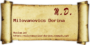 Milovanovics Dorina névjegykártya